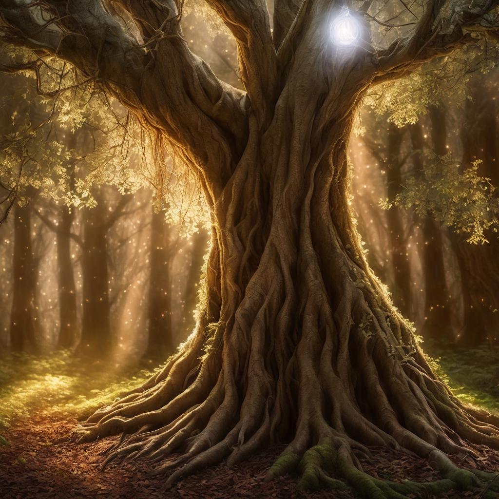 "enchanted forest, mystical lighting, by @ai_generated