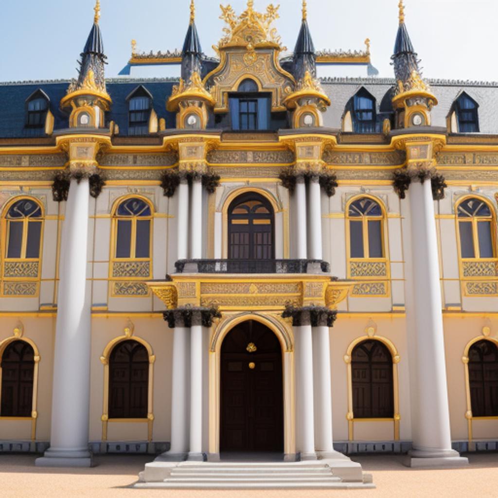 Background, royal style building by @ai_generated