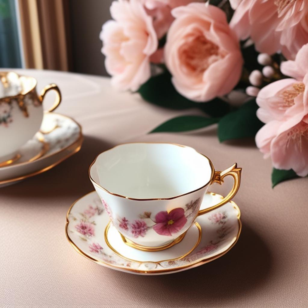 "photo of elegant teacup, by @ai_generated