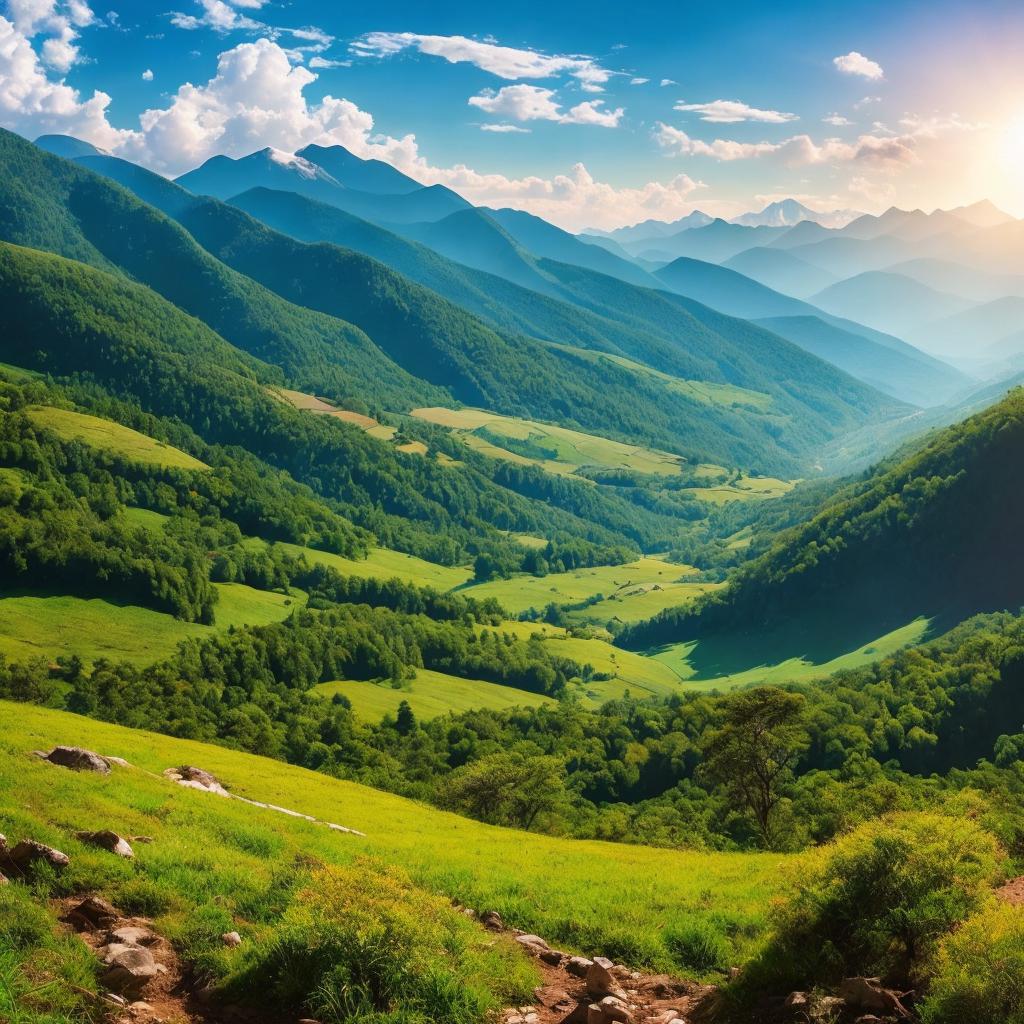 "mountain landscape, serene atmosphere, by @ai_generated