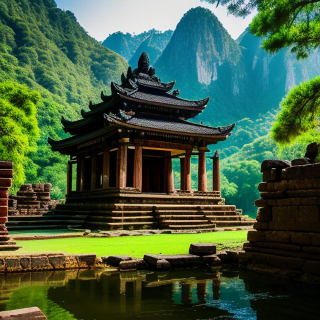 Temple ruins nature photography,hd by @ai_generated