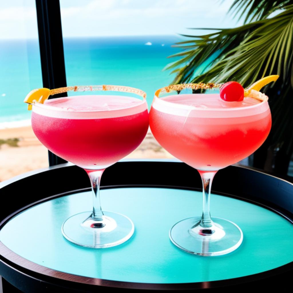 2 cocktails on a by @ai_generated
