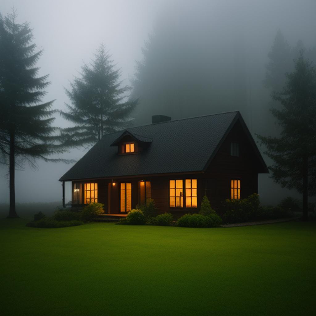 Una casa con jardin by @ai_generated