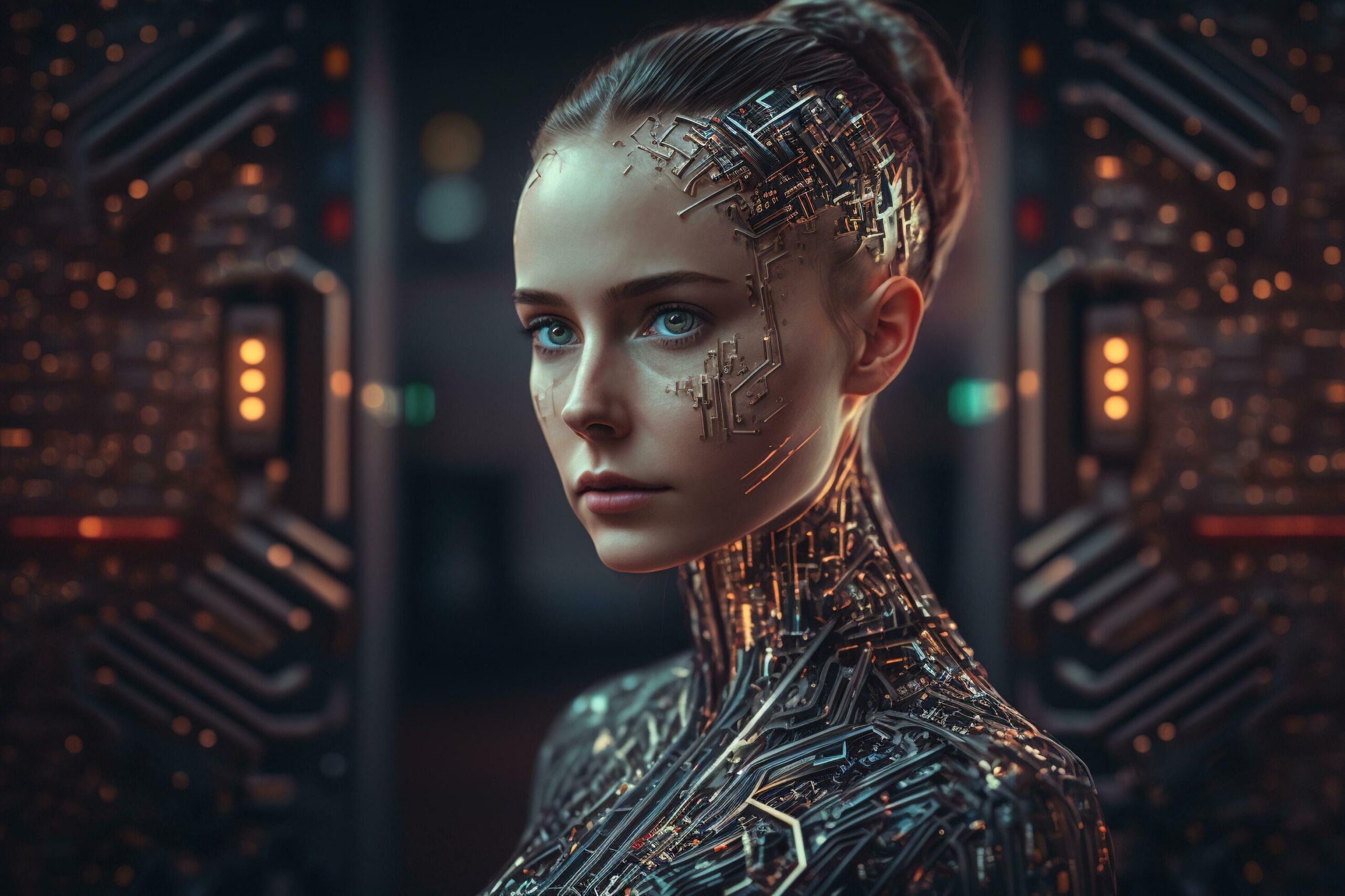 A-background-of-human-artificial-intelligence-generated-by-ai-free-photo