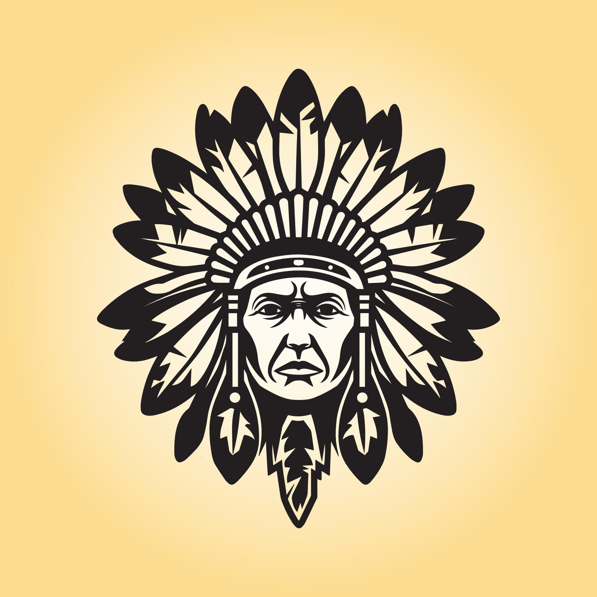 Ai-generated-a-drawing-of-a-native-american-illustration-free-vector