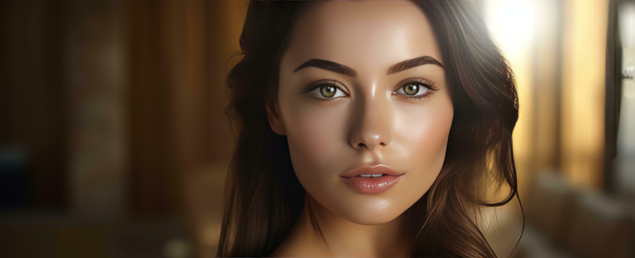 Ai-generated-a-young-woman-is-looking-at-us-with-a-radiantlooking-skin-free-photo
