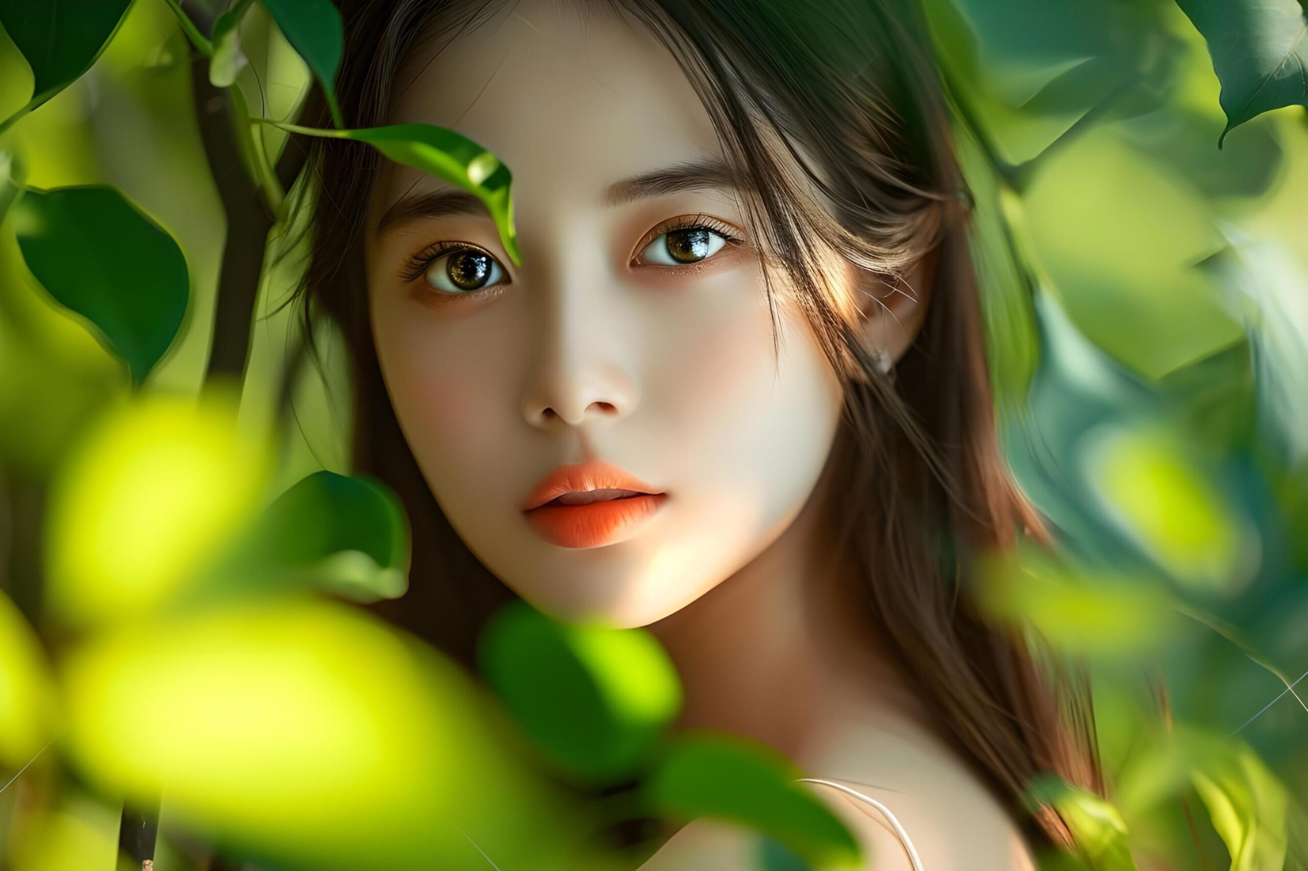 Ai-generated-beauty-in-bloom-simple-and-fresh-spring-banner-for-natural-woman-free-photo