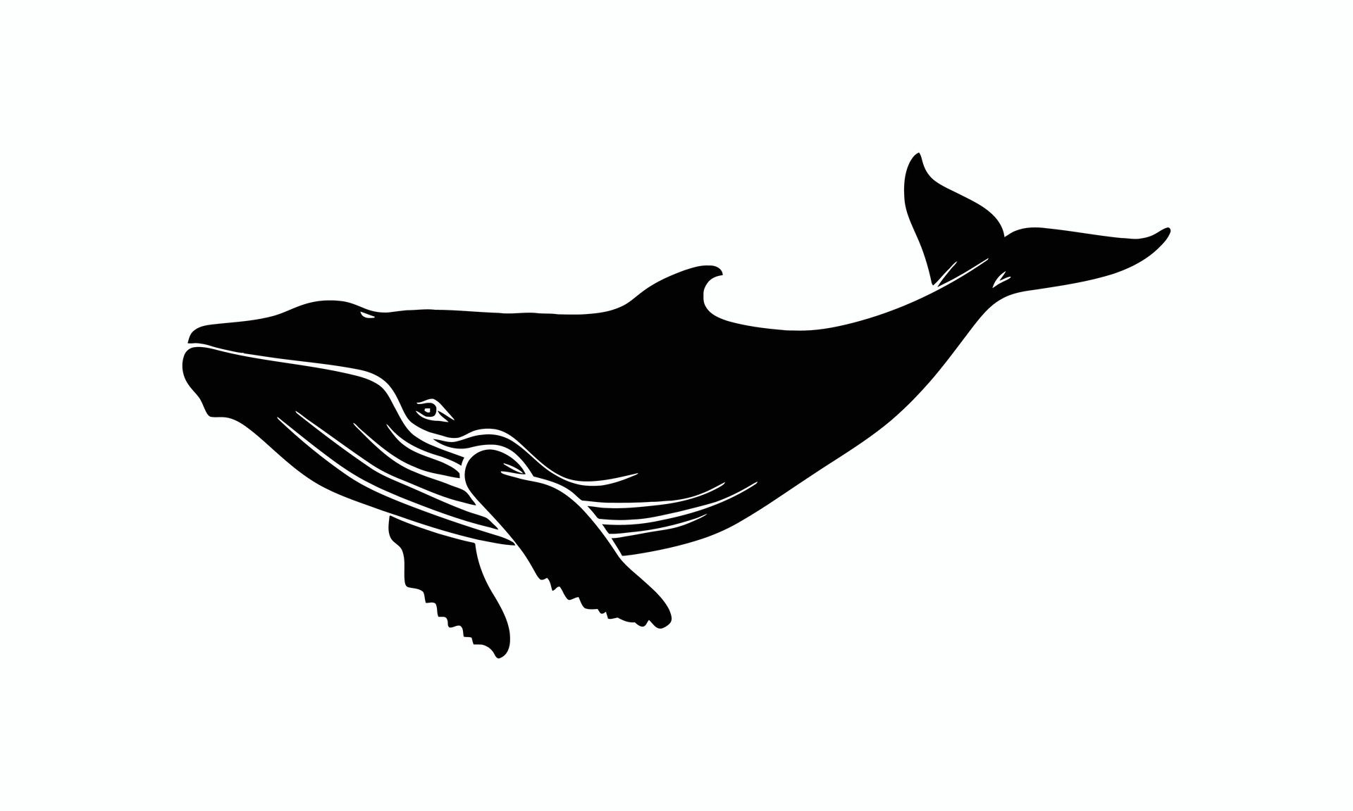 Ai-generated-black-whale-silhouette-free-vector
