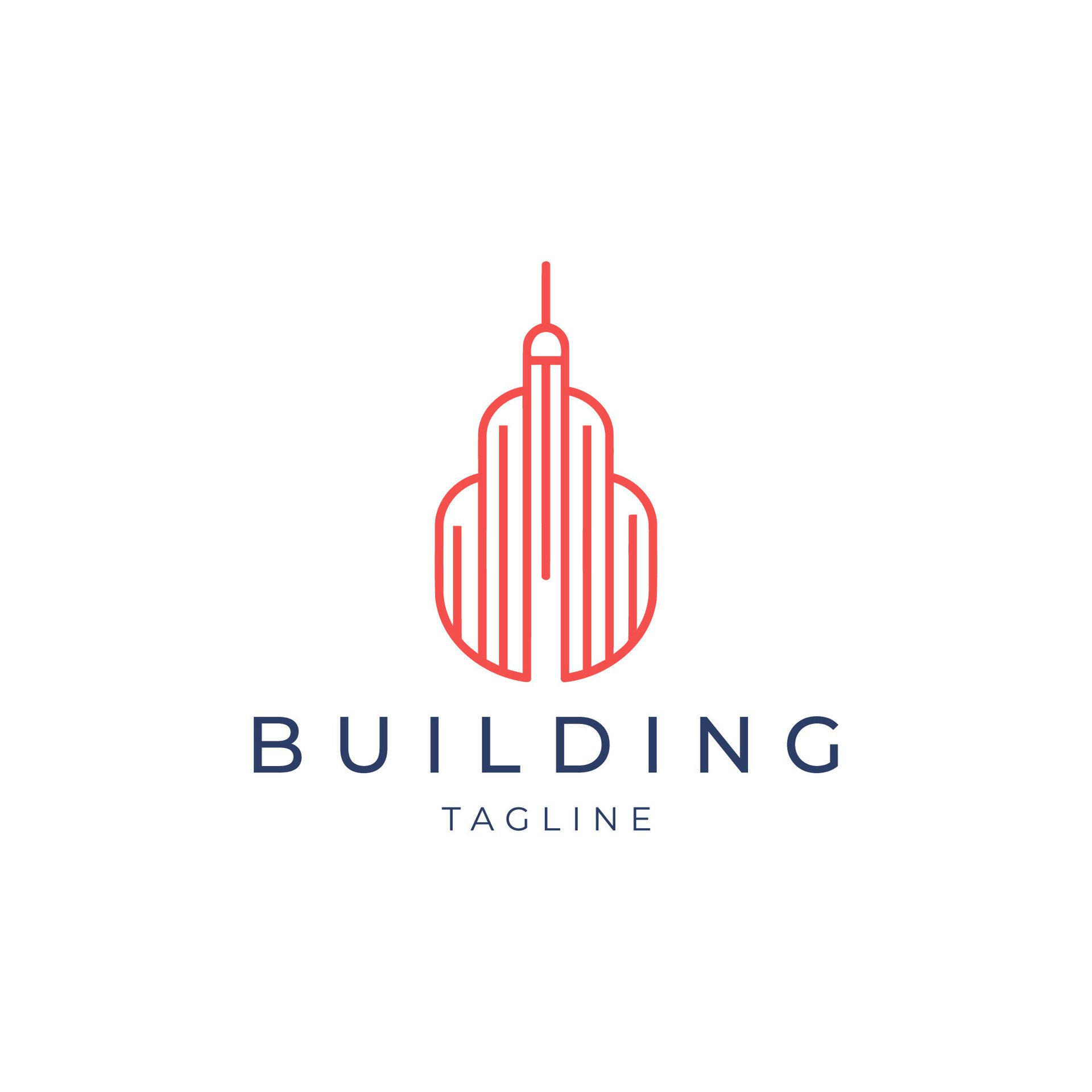 Ai-generated-building-line-art-logo-icon-design-template-free-vector