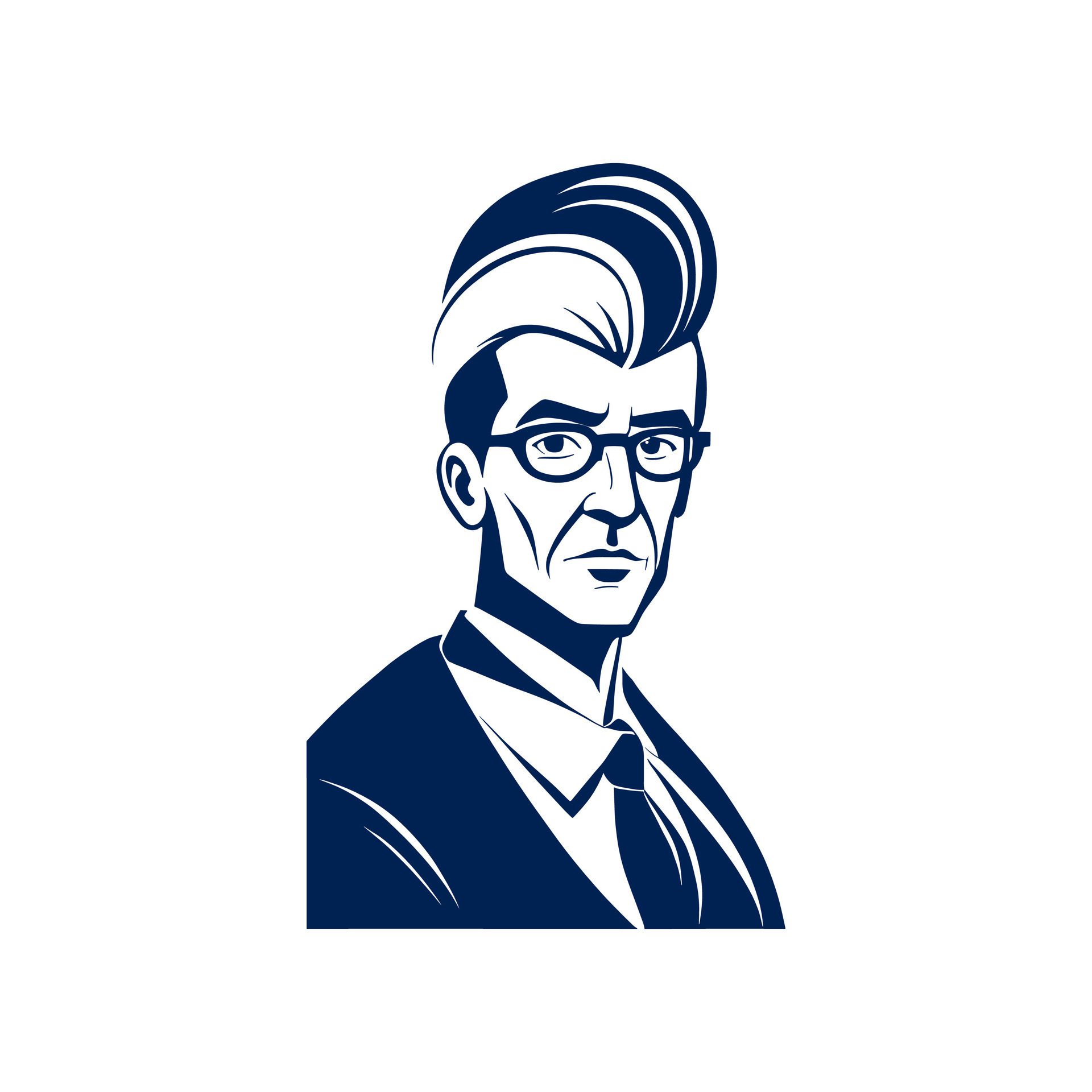Ai-generated-business-man-wearing-suit-with-glasses-icon-illustration-free-vector