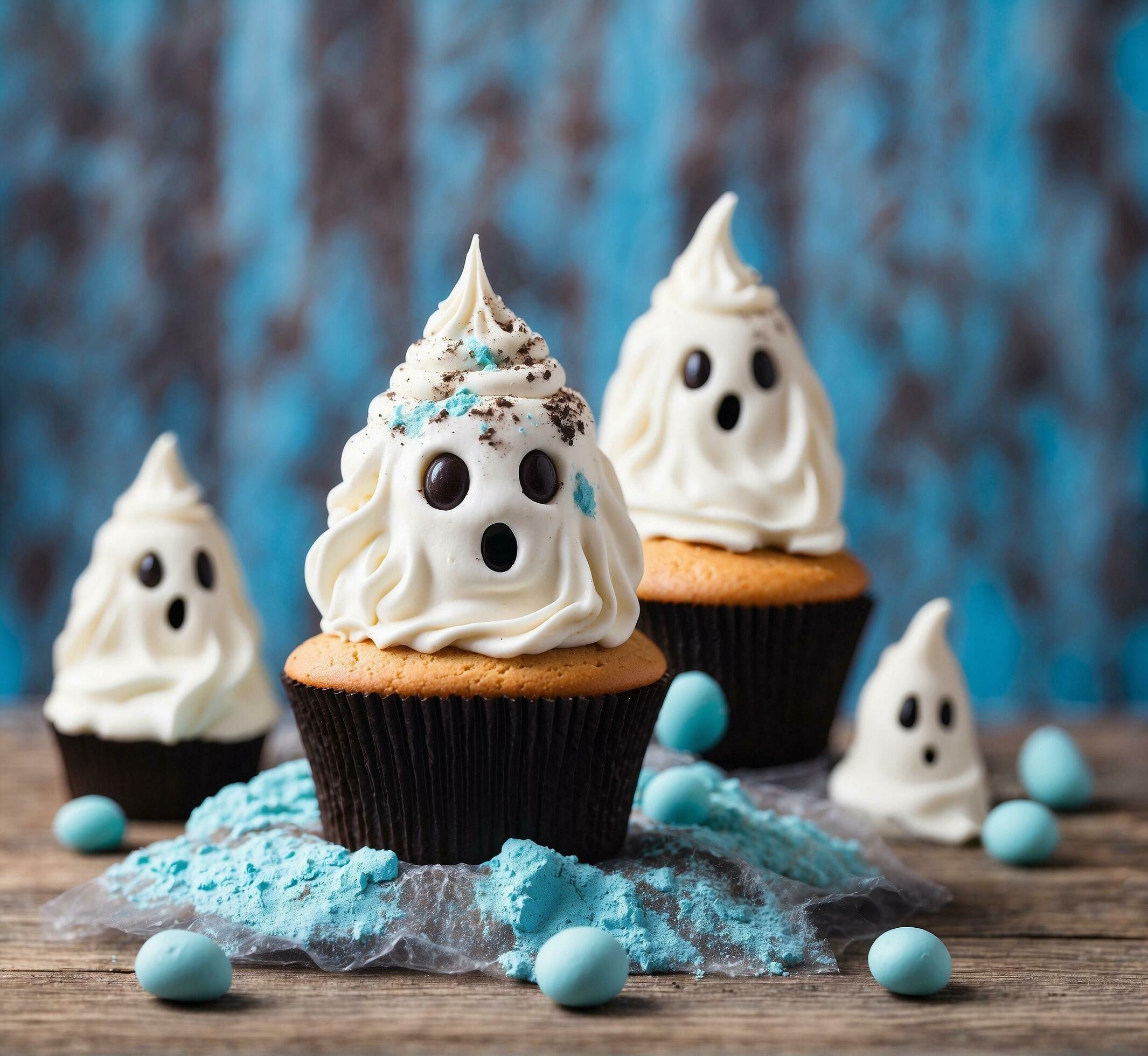 Ai-generated-chocolate-cupcake-with-chocolate-cream-and-burning-candles-on-a-brown-background-free-photo
