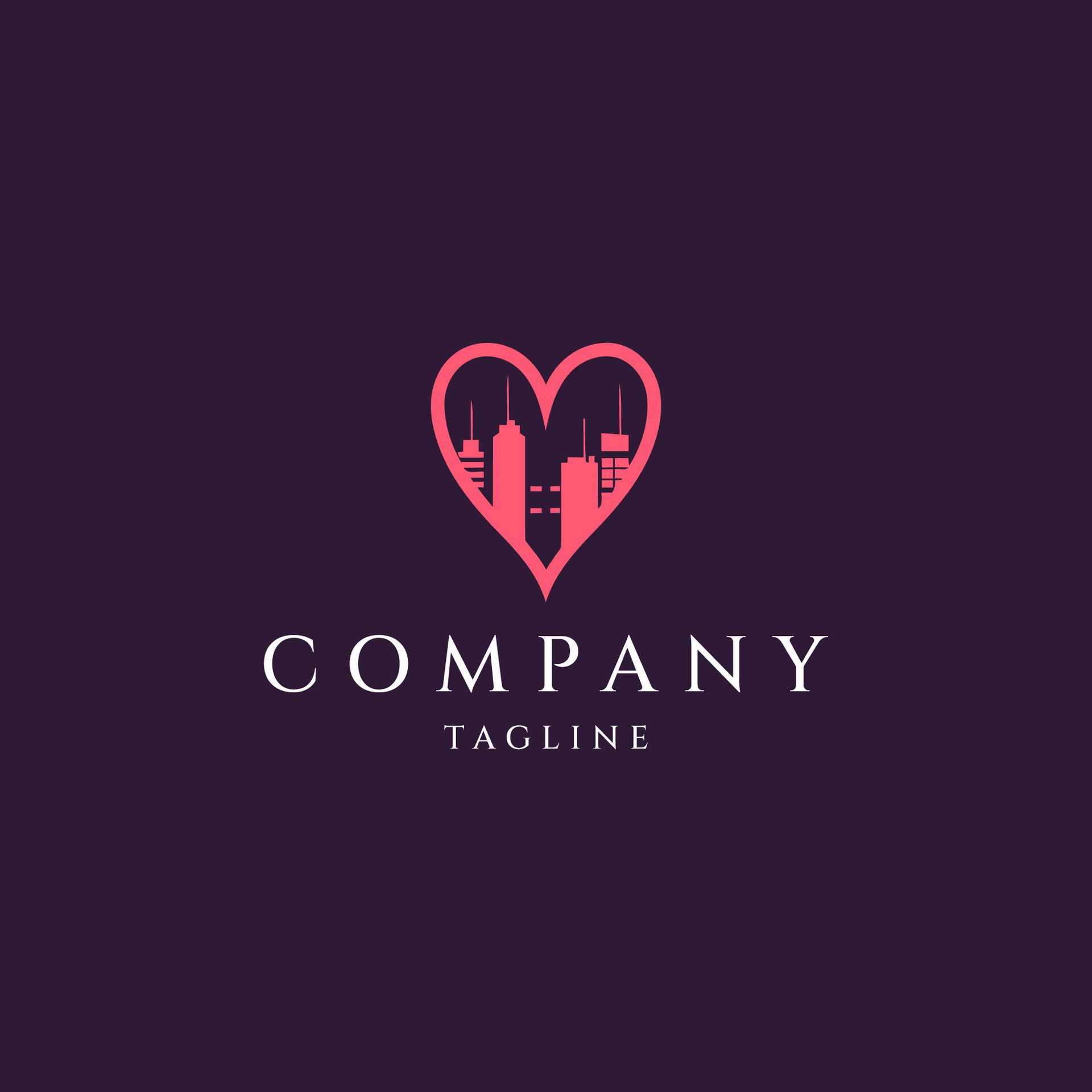 Ai-generated-city-heart-logo-design-icon-free-vector