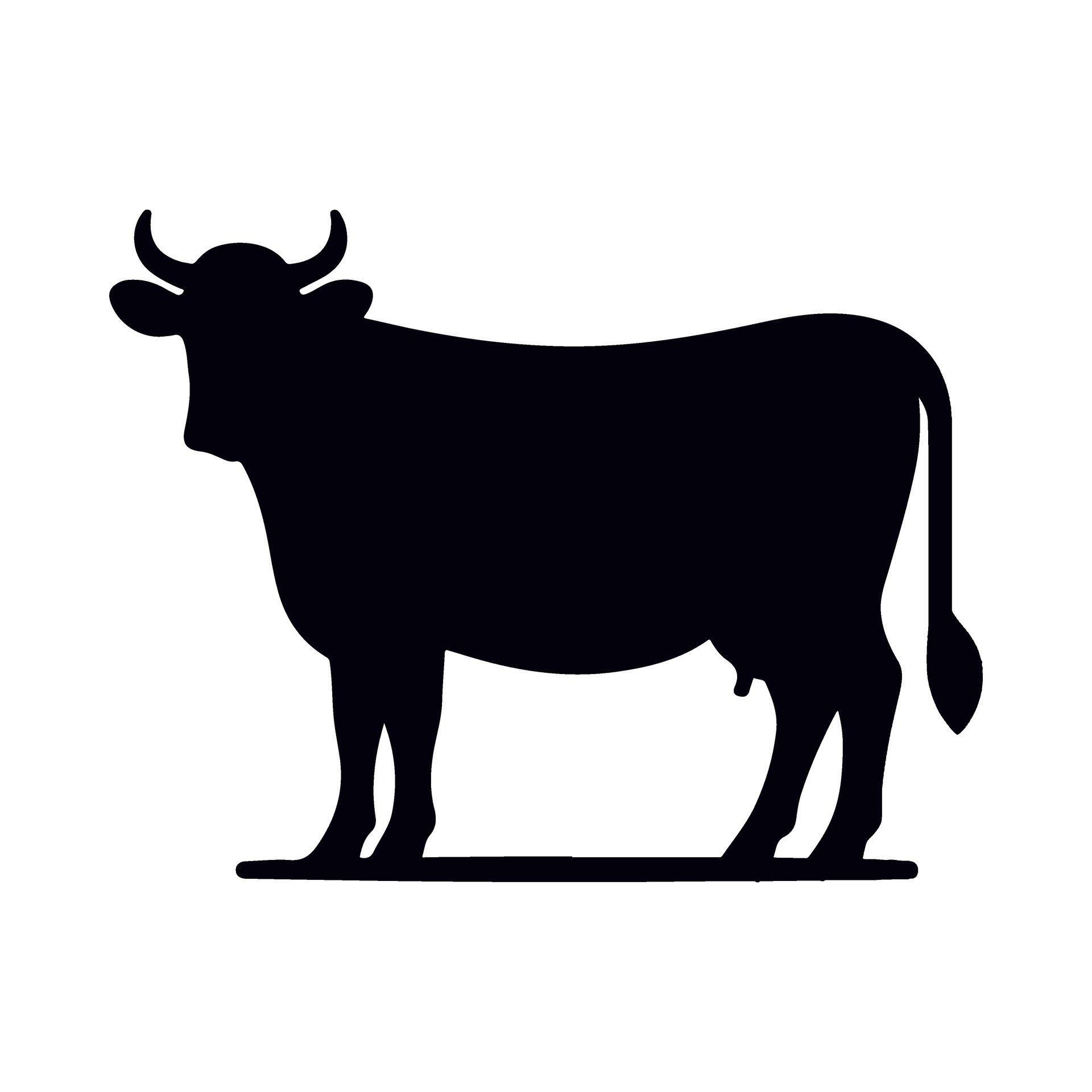 Ai-generated-cow-silhouette-for-the-eid-al-adha-theme-free-vector