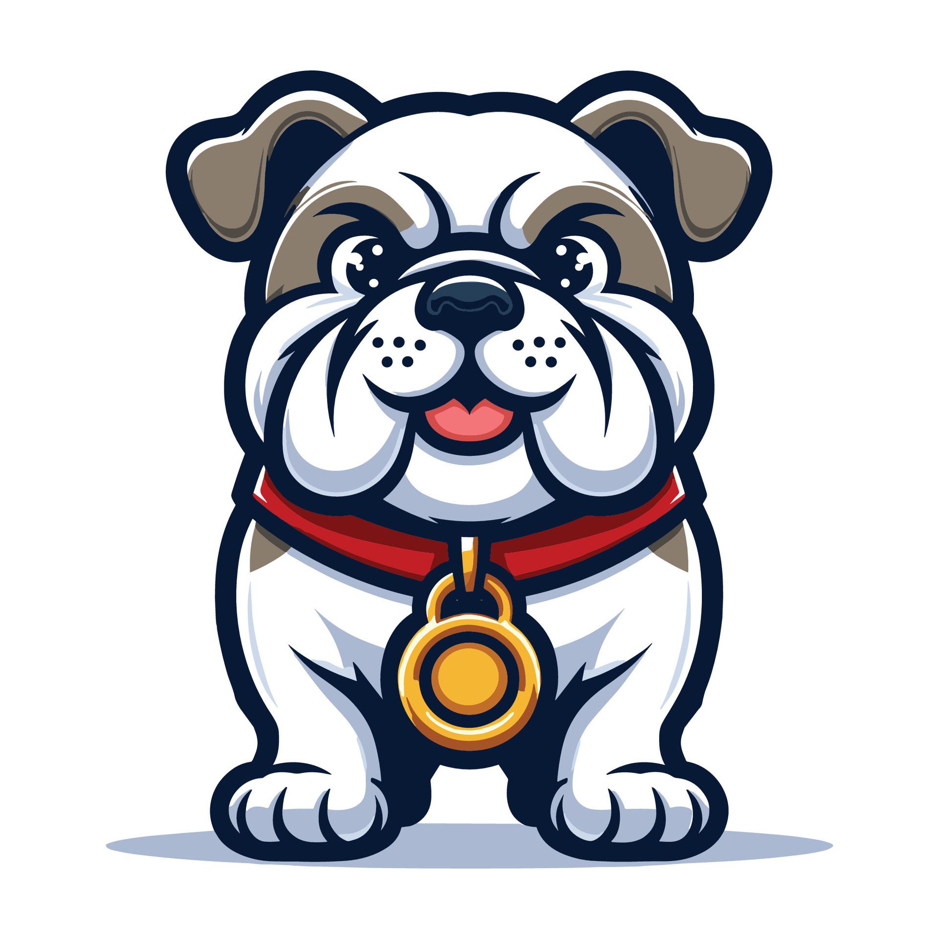 Ai-generated-cute-cartoon-bulldog-puppy-mascot-character-design-logo-template-isolated-on-white-background-free-vector