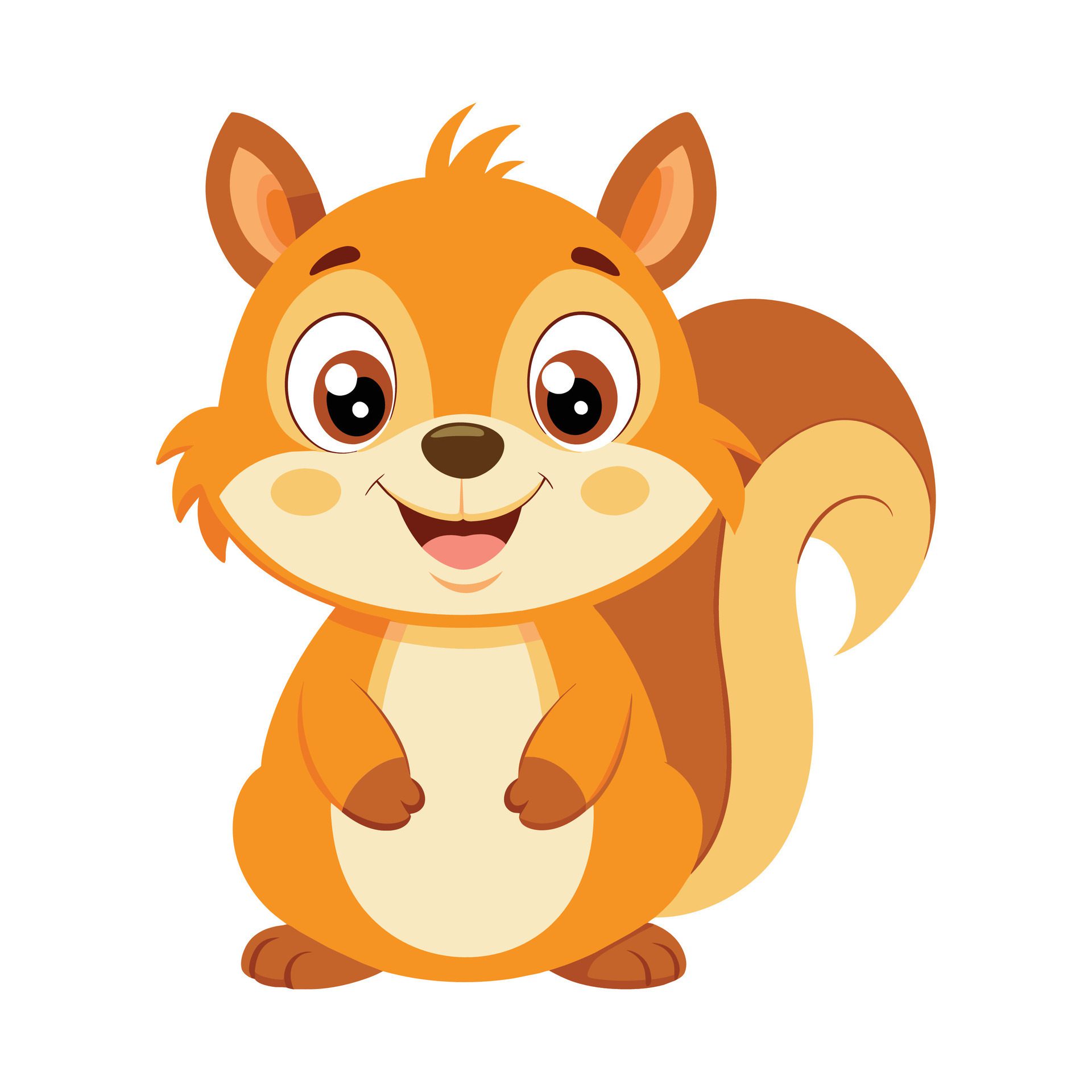 Ai-generated-cute-squirrel-illustration-free-vector