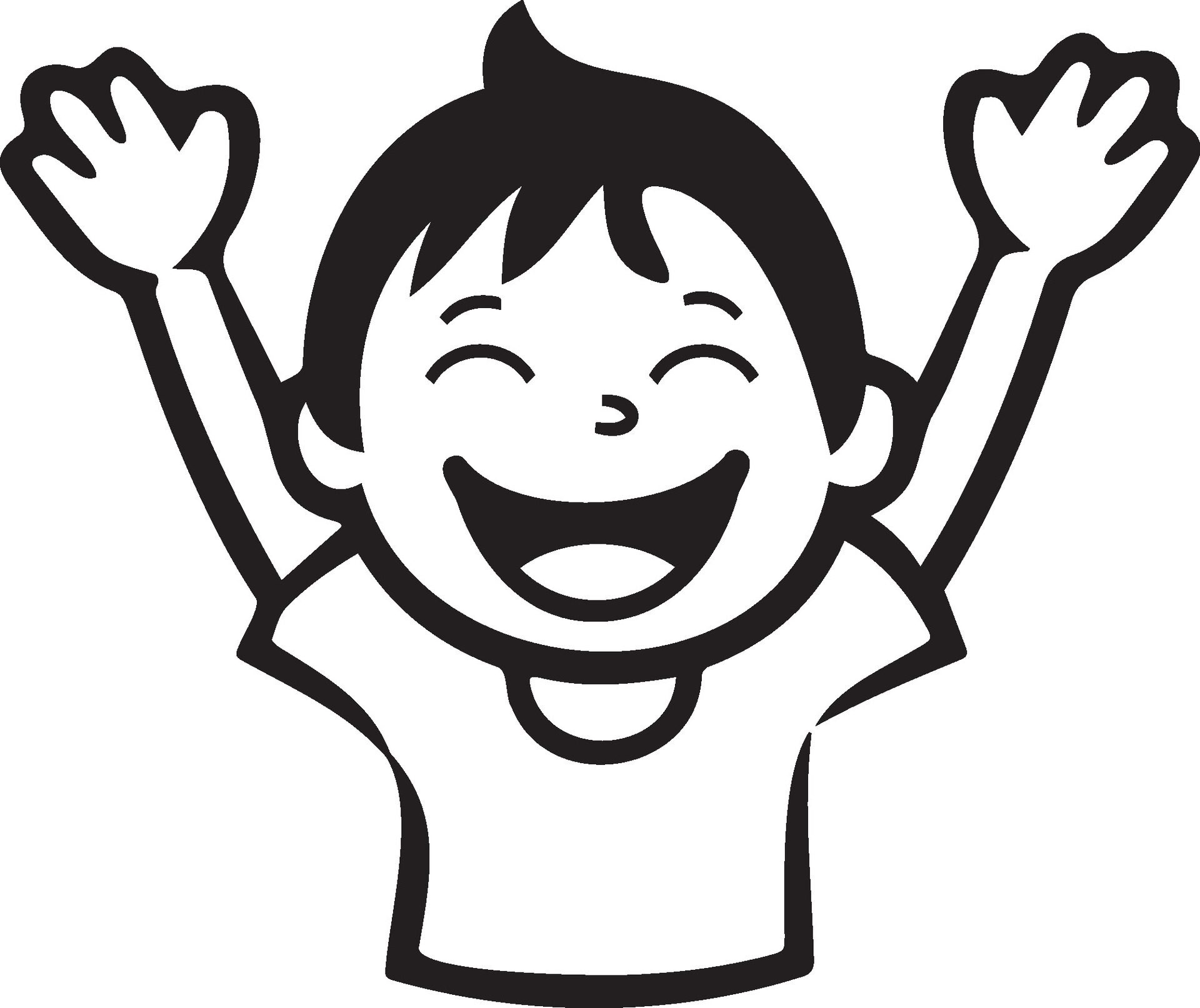 Ai-generated-happy-cartoon-child-waving-enthusiastically-free-vector