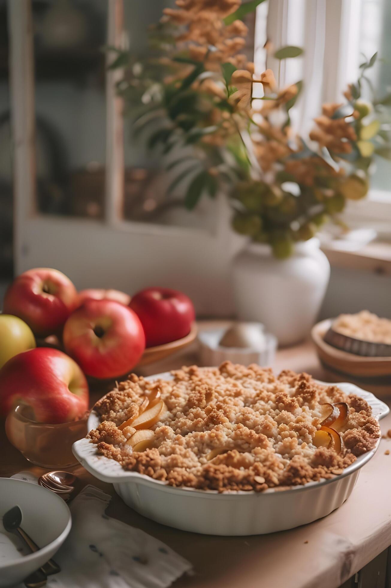 Ai-generated-homemade-happiness-cozy-applecore-desserts-in-cookbook-glory-free-photo