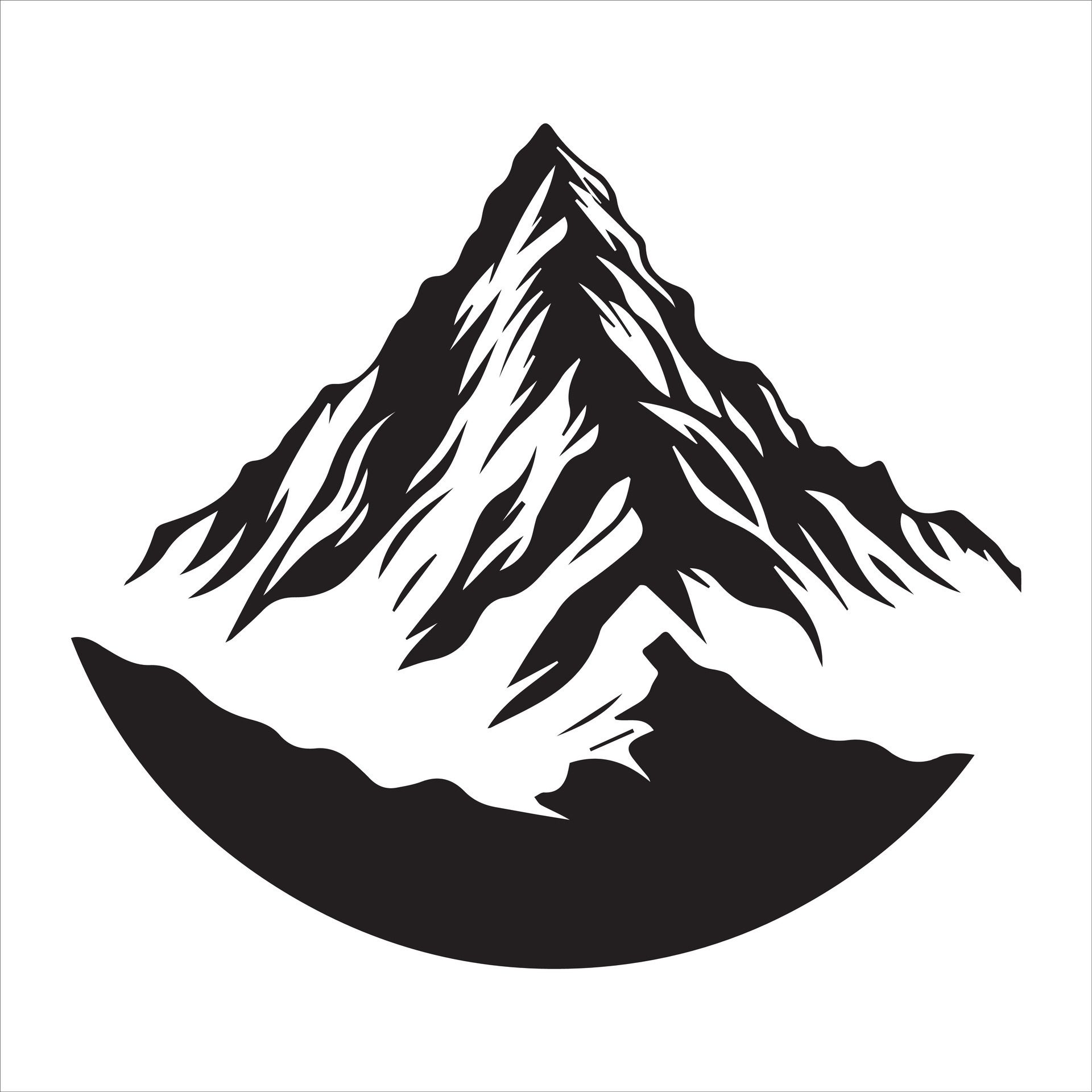Ai-generated-imja-tse-mountain-silhouette-illustration-free-vector