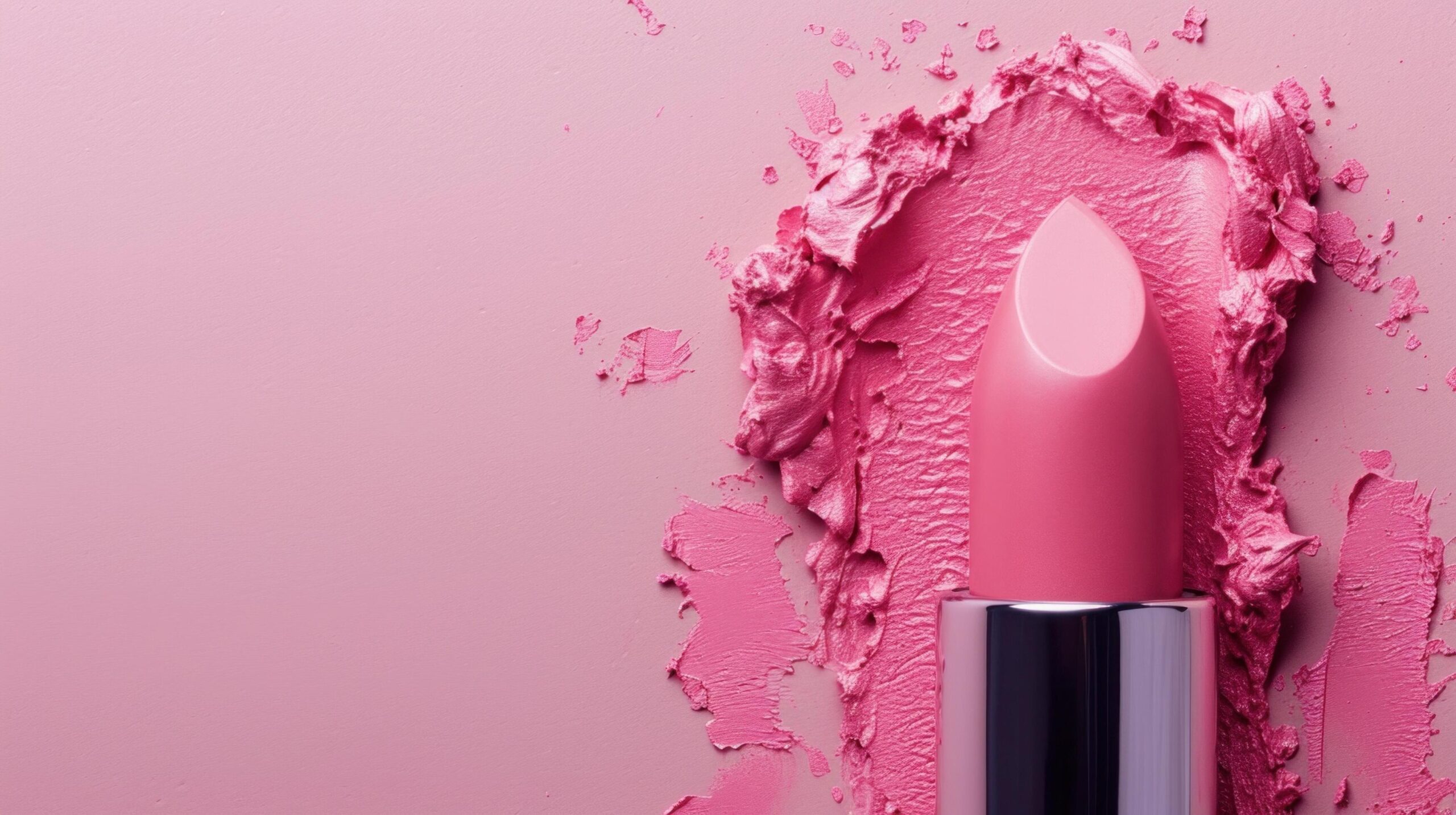 Ai-generated-lipstick-advertisment-background-with-copy-space-free-photo