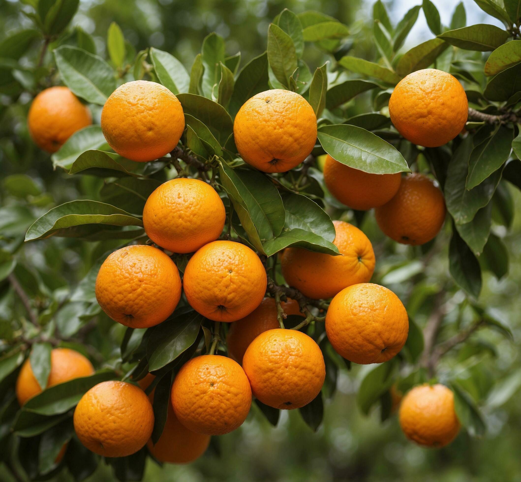 Ai-generated-ripe-tangerines-with-leaves-on-wooden-background-top-view-free-photo