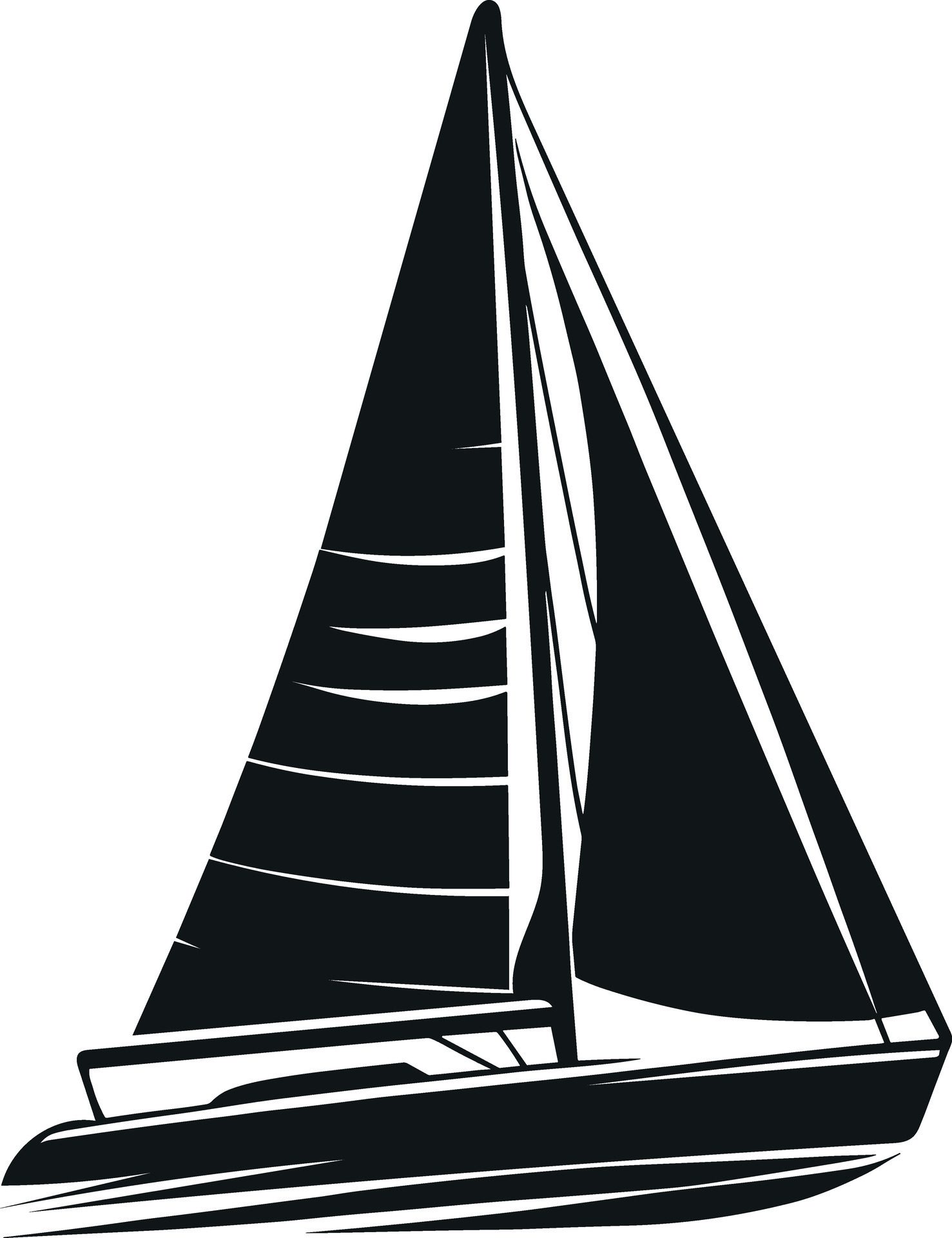 Ai-generated-sailing-boats-silhouette-illustration-free-free-vector
