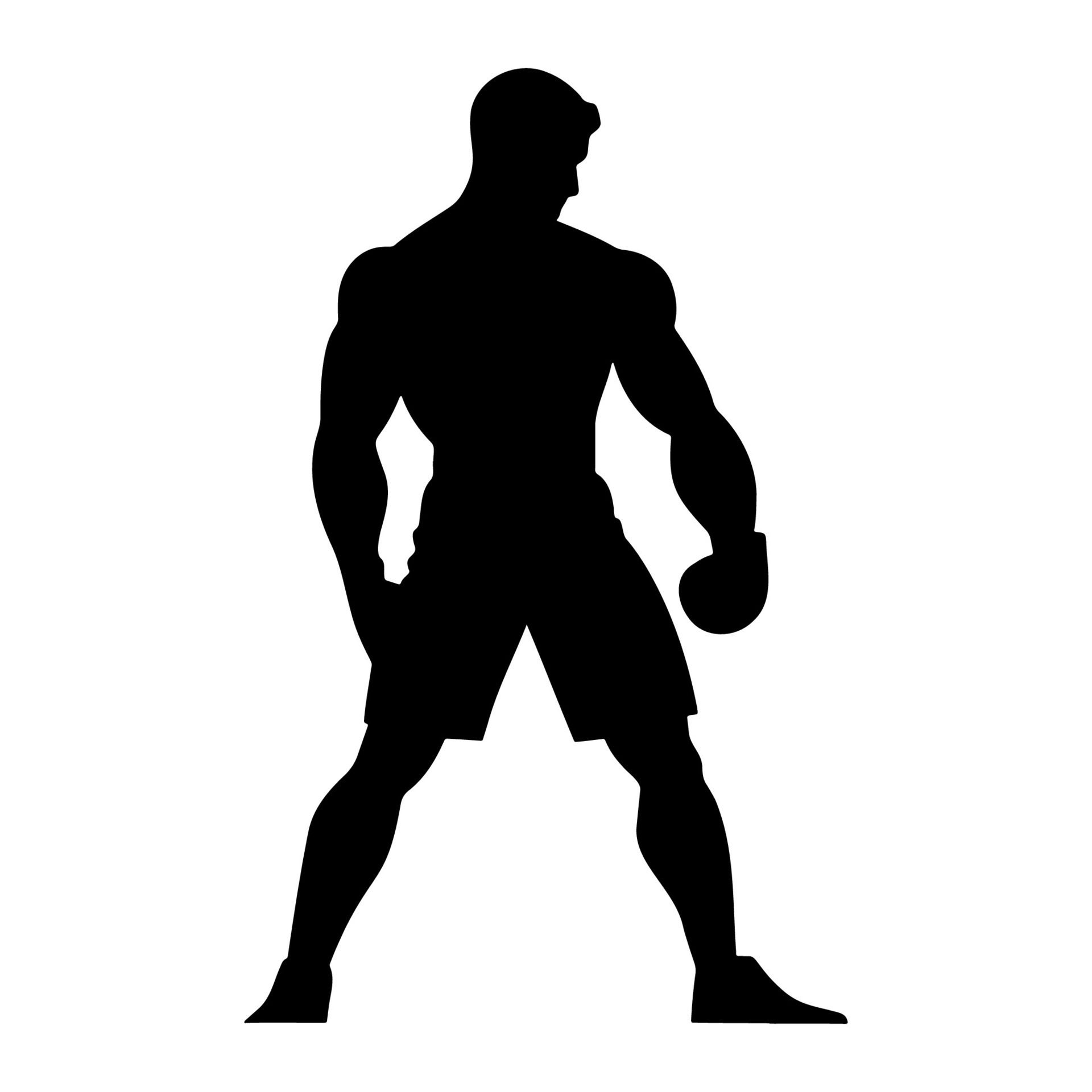 Ai-generated-simple-boxer-logo-illustration-free-vector