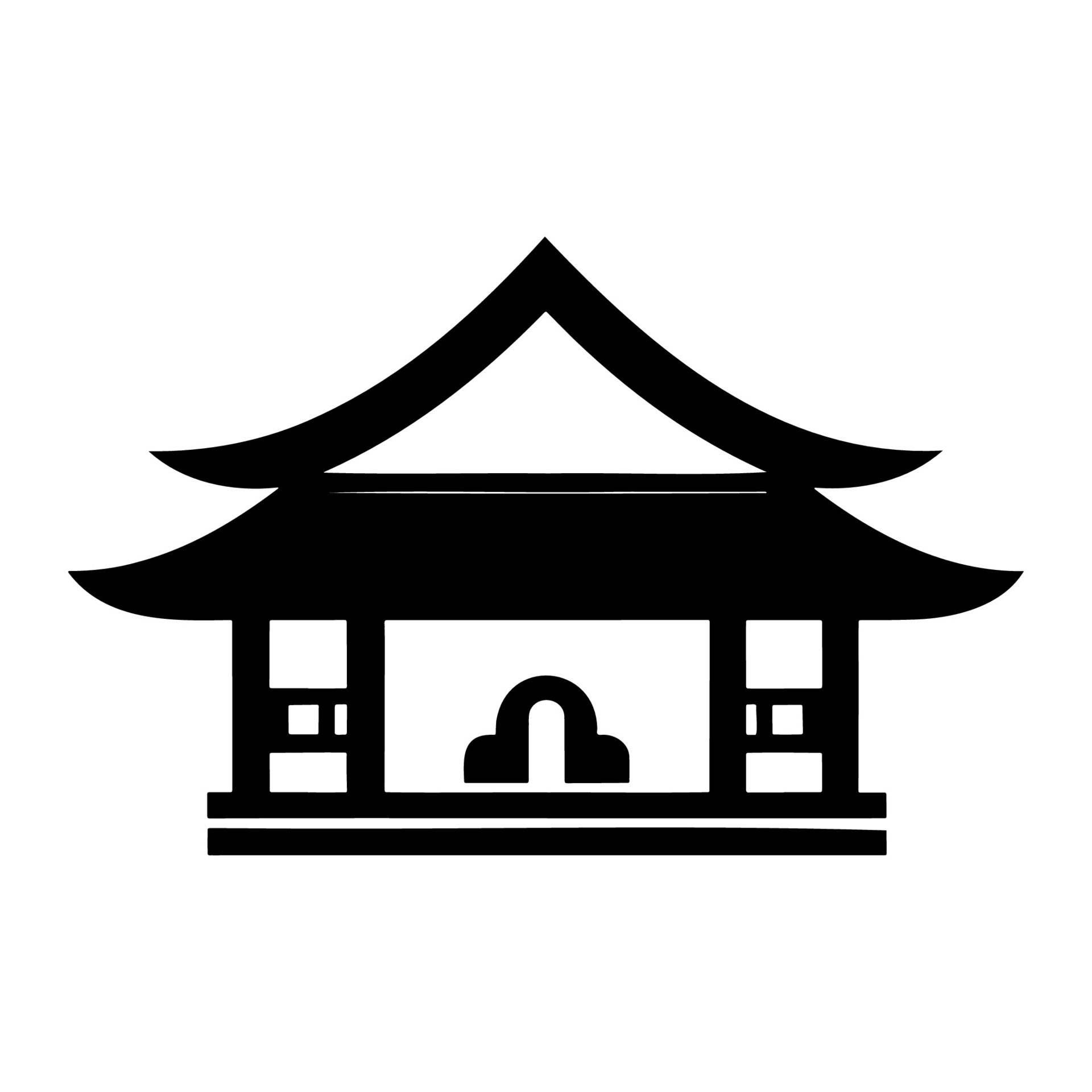 Ai-generated-simple-chineese-house-logo-illustration-free-vector