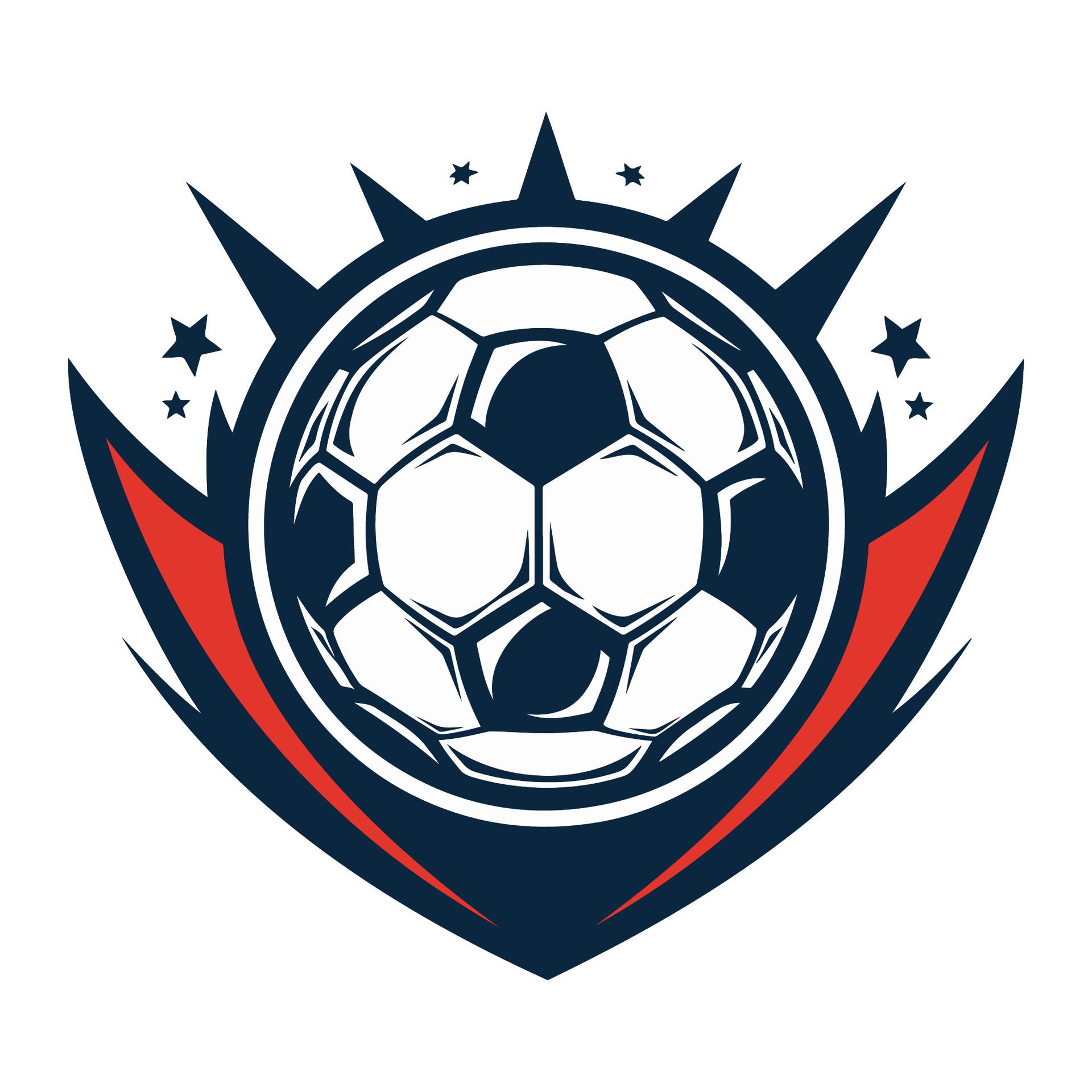 Ai-generated-simple-soccer-club-logo-illustration-free-vector
