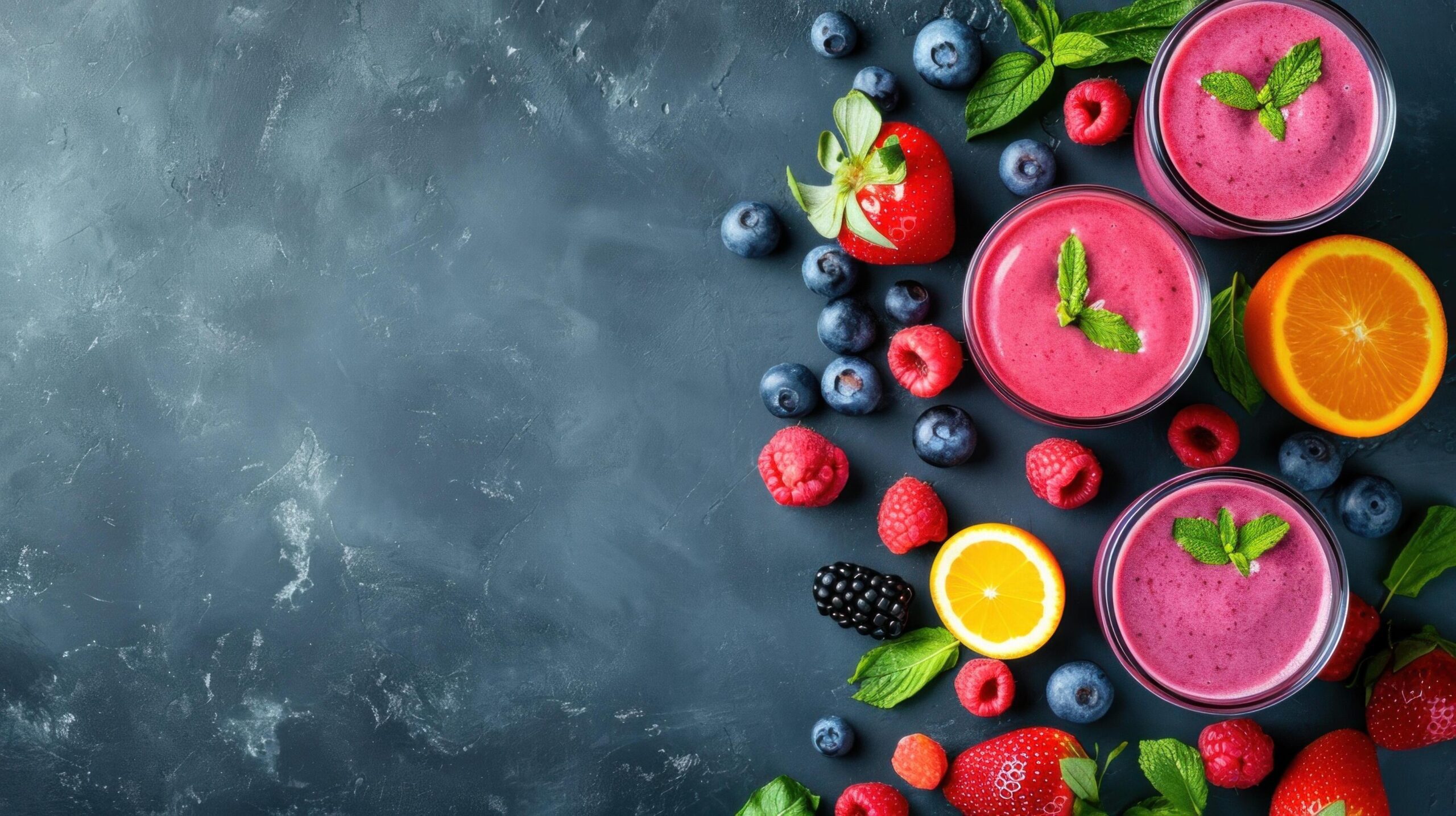 Ai-generated-smoothie-advertisment-background-with-copy-space-free-photo
