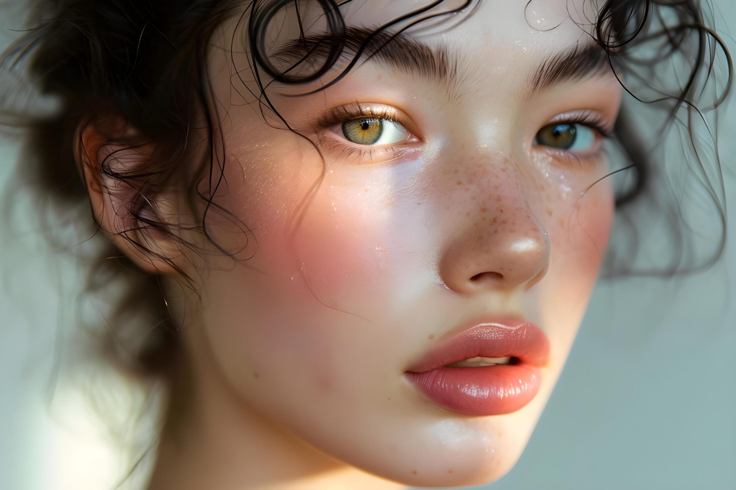 Ai-generated-soft-and-serene-natural-woman-s-spring-beauty-in-subtle-makeup-free-photo