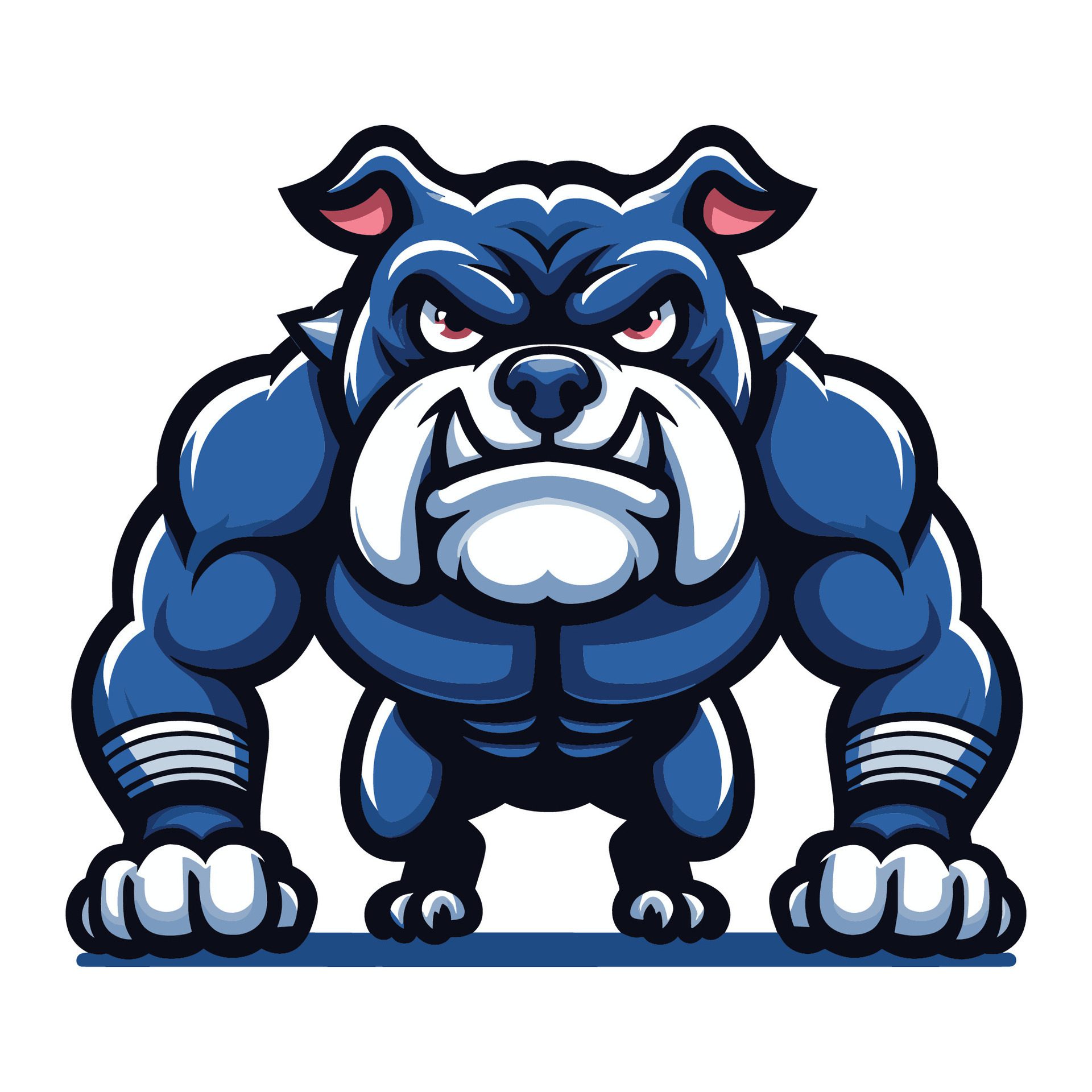 Ai-generated-strong-athletic-body-muscle-bulldog-mascot-design-illustration-logo-template-isolated-on-white-background-free-vector