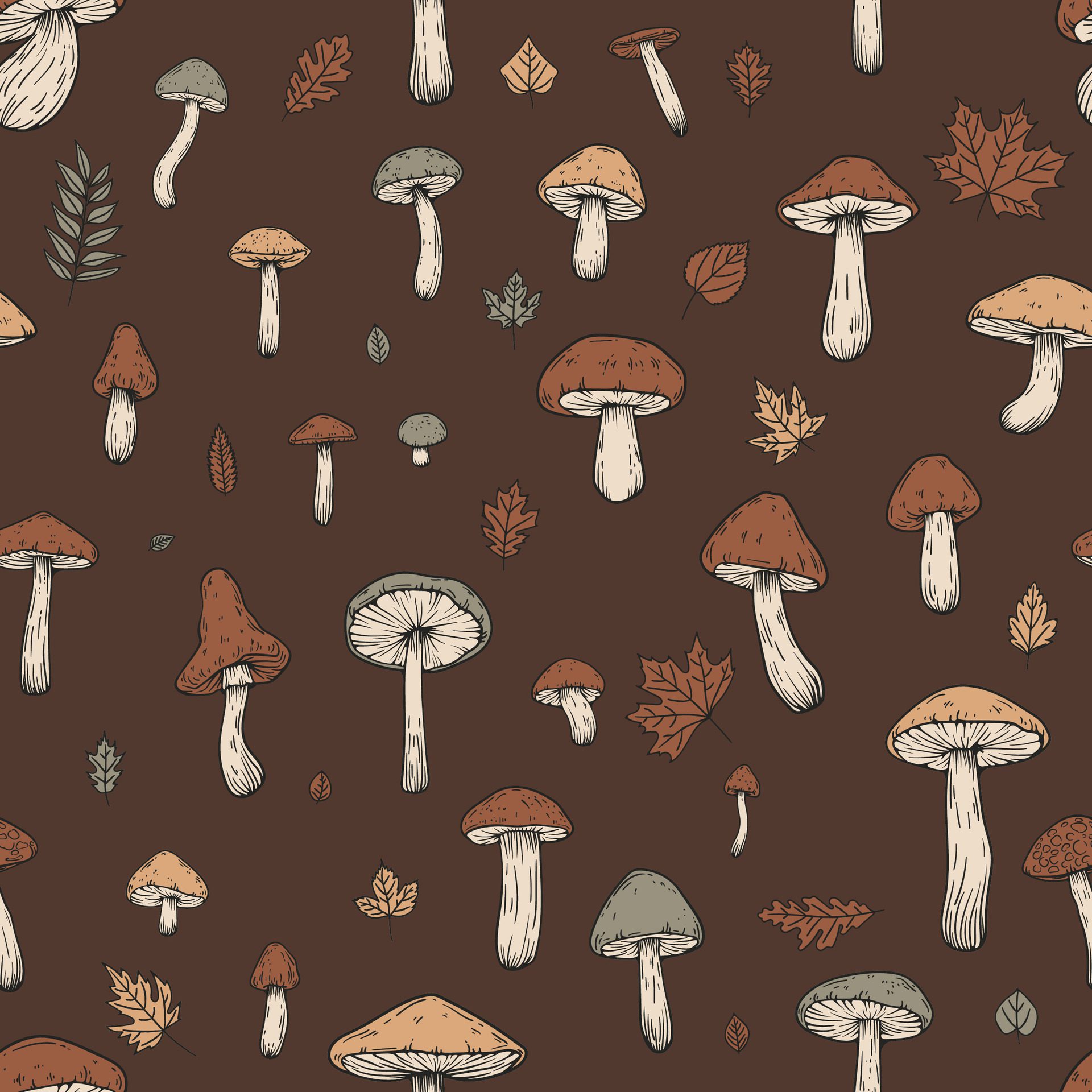 Autumn-seamless-mushroom-pattern-perfect-for-adding-a-touch-of-cozy-autumn-and-vintage-charm-to-your-prints-wallpapers-and-textiles-not-ai-generated-free-vector