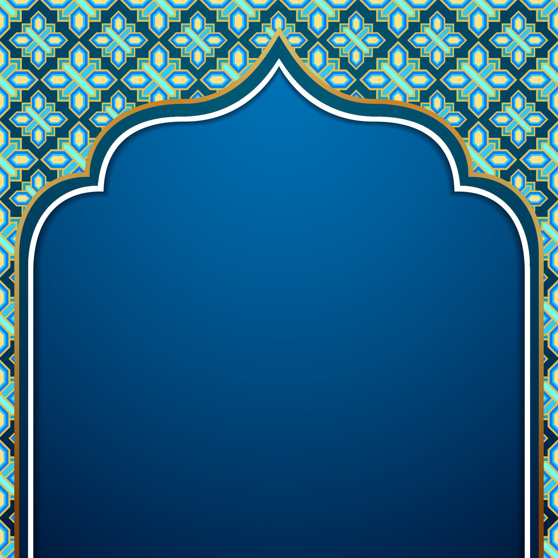 Blue-islamic-background-free-vector