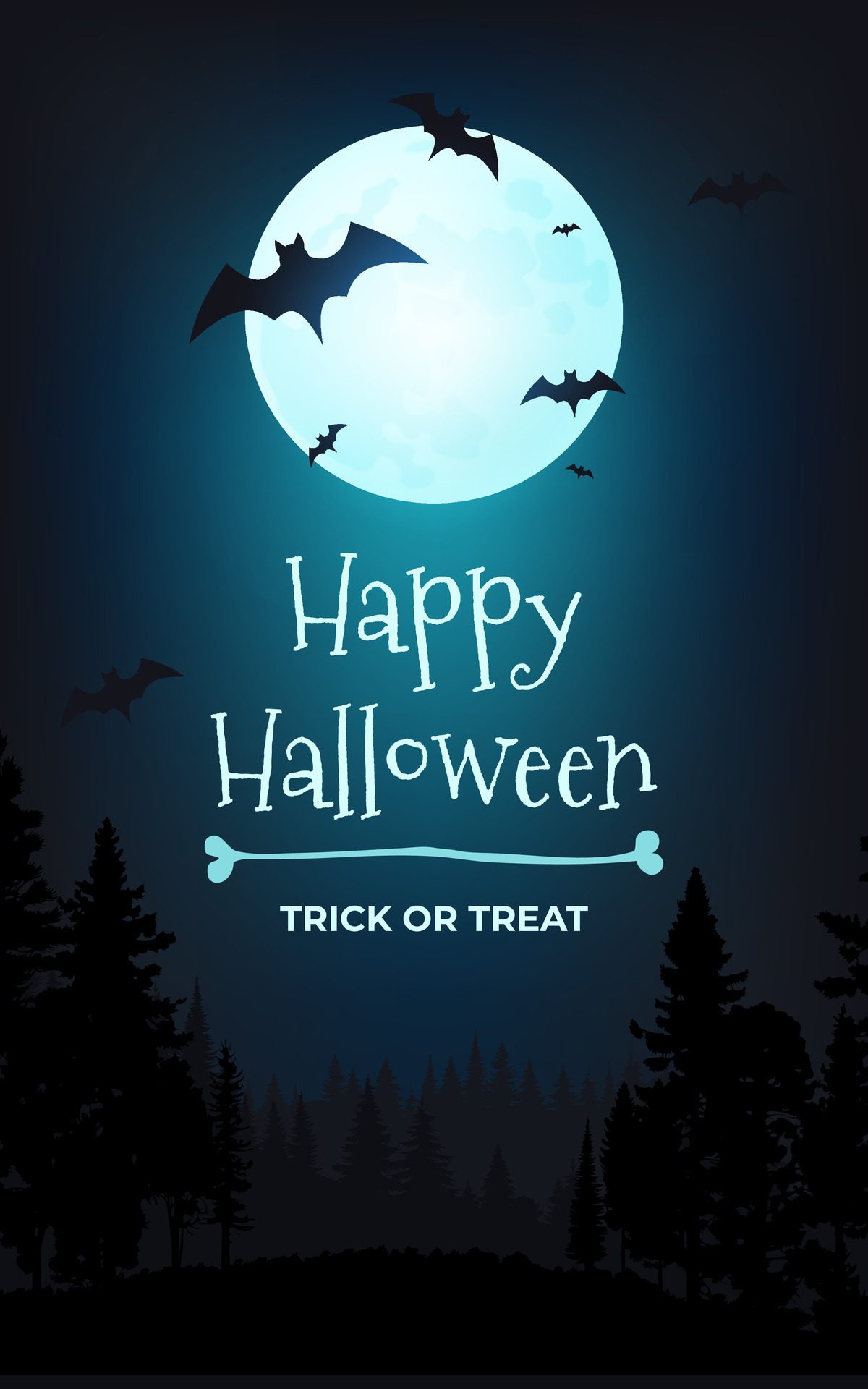 Eerie-atmosphere-of-happy-halloween-banner-illustration-a-spooky-moonlit-night-featuring-a-haunting-tree-bats-and-a-full-moon-perfect-for-party-invitations-and-posters-not-ai-generated-free-vector
