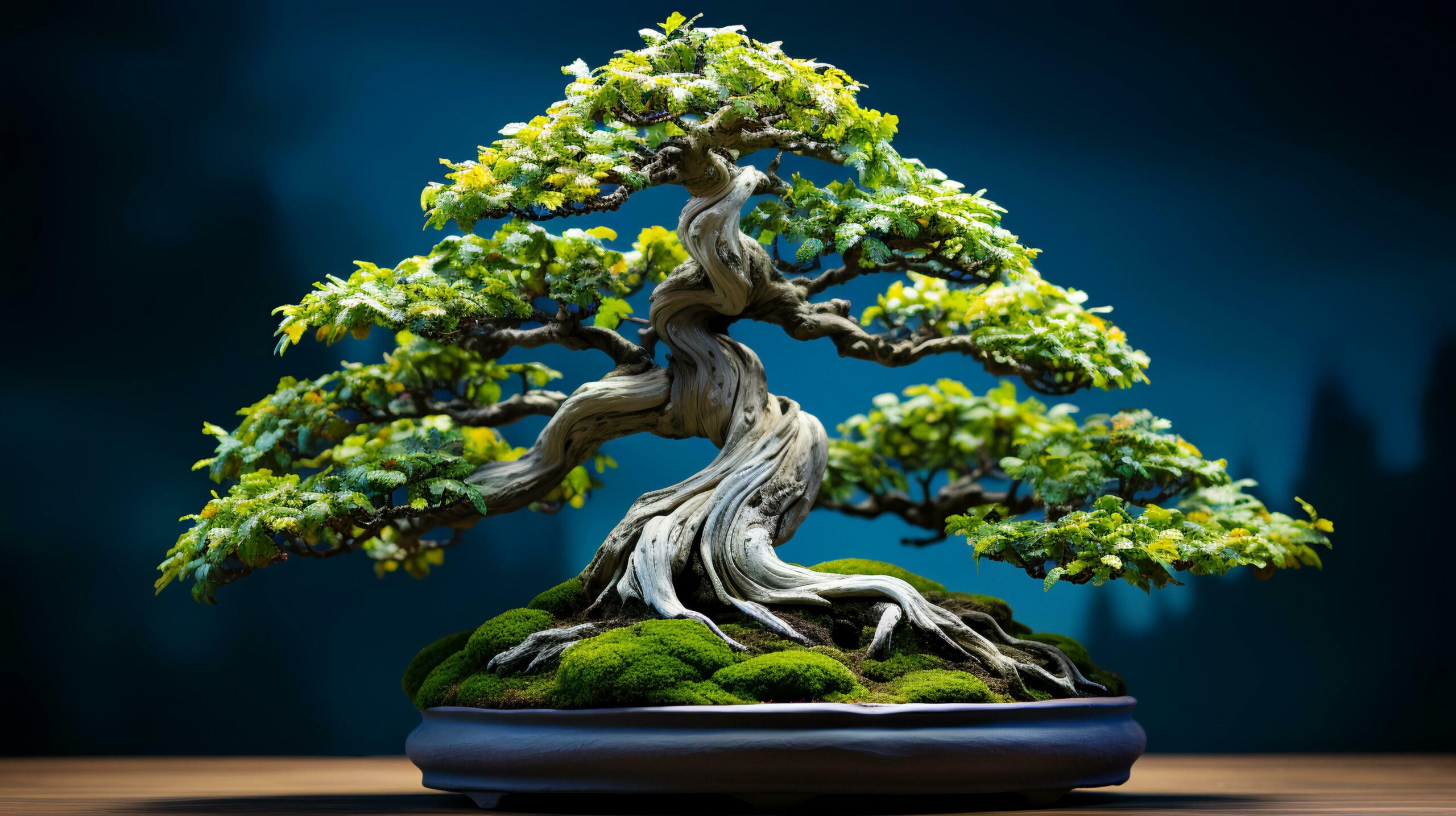 Of-bonsai-in-minimalist-pot-as-houseplant-for-home-decoration-isolated-on-blurry-background-generative-ai-free-photo