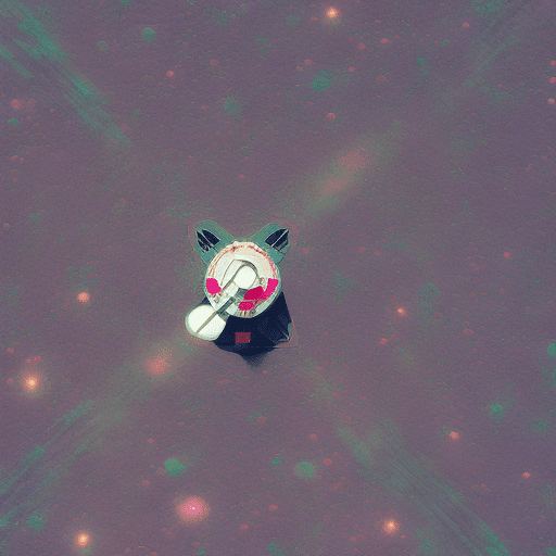 A small spacecraft toward a universe full of stars, galaxies, and colorful planets. The desert is vast and blue light, and the sky is black and purple, pink, and colorful , and cinematic expression are wes anderson style