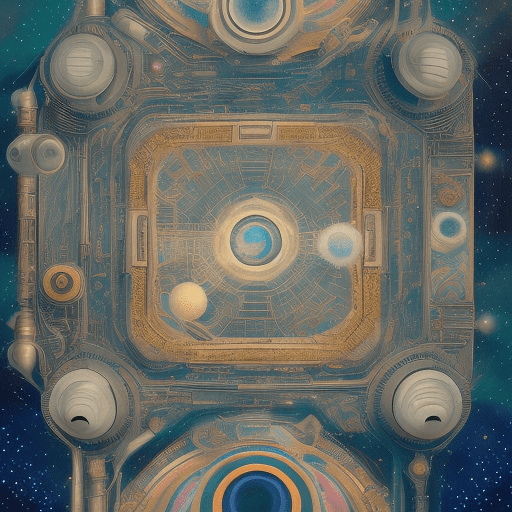 Pictures of beautiful space hyperrealistic, cinematic, rich colors and pastel tones. You have to be symmetrical, creative, and feel like a greek mural, add glittering stars and planets, geometrically, completely left-right symmetrical, the composition, color, and cinematic expression are wes anderson style