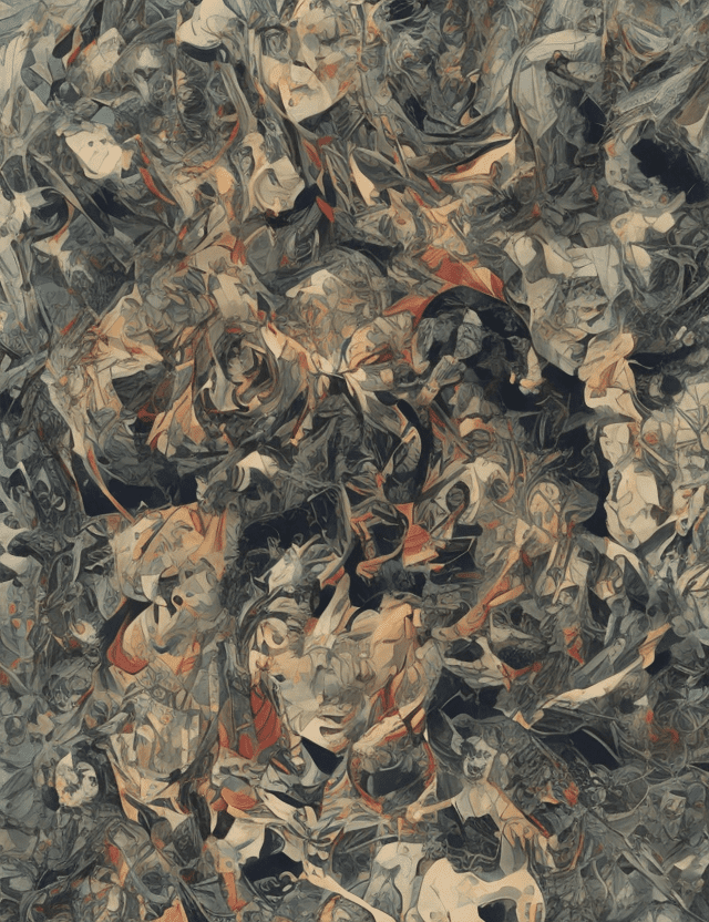 Unapologetic, perfectcore, bizarre, freaky graphic poster, lust, futuristic, strong graphic, line, behance, award - winning, extraordinary, modern, screen print, old paper background, use many shapes, no frames, surrealism matte background melting oil on canvas, dark colors, demonic in nature