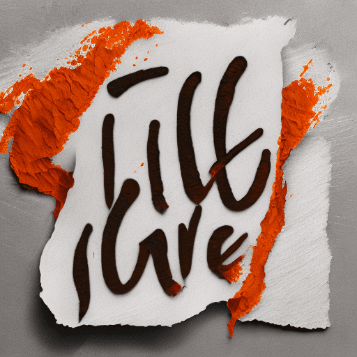 A photorealistic image showing a piece of white paper on a torn background. The paper has a handwritten fire blazing orange quote that reads: 'never give up'. The background resembles burning white paper revealing a rough, textured underlayer and ashes, giving the impression of a charred wall or surface. The paper with the quote is smooth and clean, contrasting with the rough and jagged edges of the smoke background. The image is wide, emphasizing the contrast between the burnt edges and the burning paper in the center, 8k