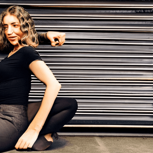 A woman in black shirt with her arms folded against , in the style of tattoo, normcore, dark silver and dark gold, happycore, focus on joints/connections, effortlessly chic, palewave --ar 9:16 --stylize 750 --v 6