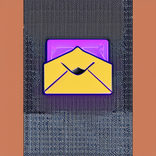 A logo for an email encryption app. The main colors are black and purple. It should contain a mail envelope and a key or lock. It should have a fresh digital touch and not too serious