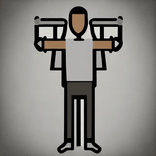 Icon a man with arms open with grey color