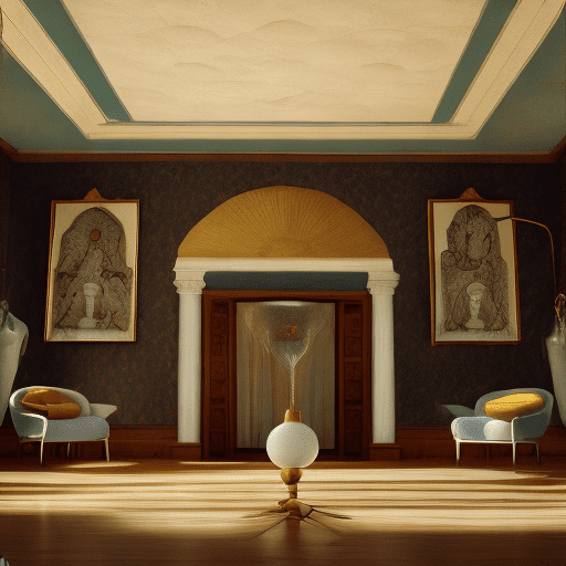 Background picture of the light from the projector spreading against the ivory wall. There is a little dust on the wall and it is a little dark around the picture. Wes anderson style, high definition, 8k