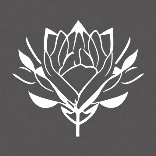 Vector graphic logo of magnolia , simple minimal --no realistic photo details