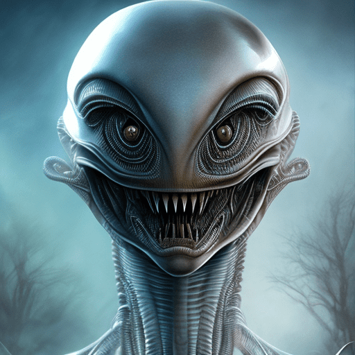 Alien, full body, terrifying, fierce and threatening, highly detailed and realistic --ar 68:128 --stylize 750 --v 5. 2
