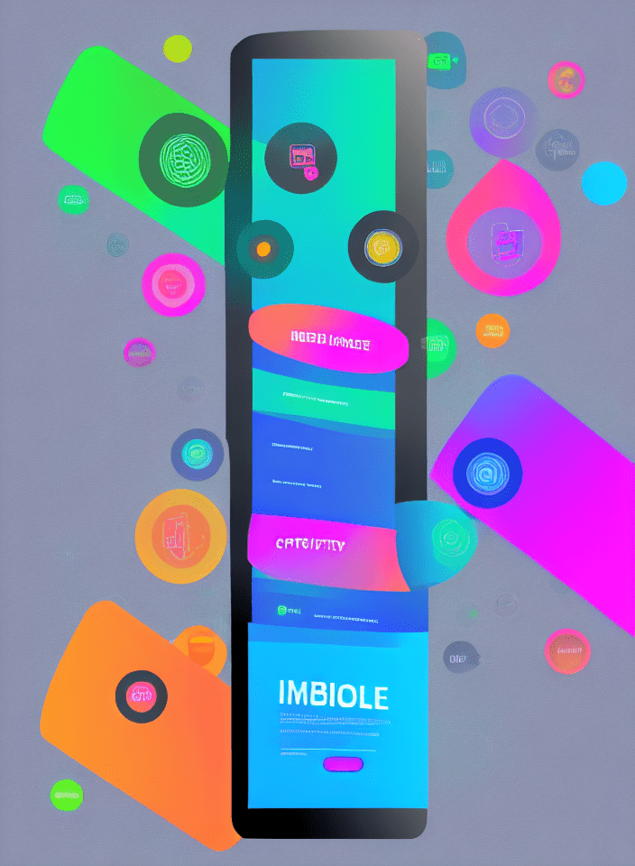 Mobile interface. Modern design. More realistic, more complex, more beautiful, more futuristic, composed of countless real mechanical parts. Front view. Neon colors. Highly detailed
