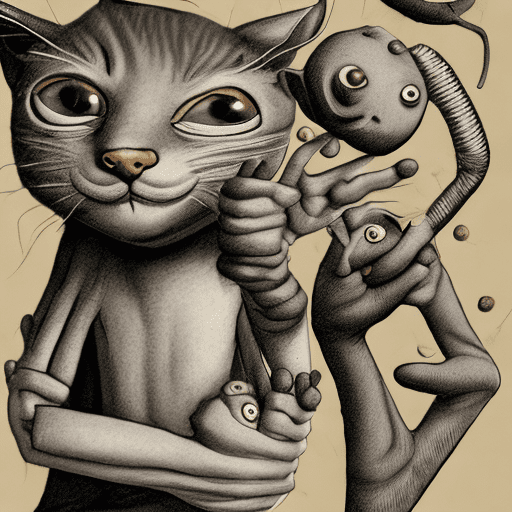 Eine kombination aus katze und keks, kopf der katze und körper des kekses --no ugly, deformed, noisy, blurry, distorted, out of focus, bad anatomy, extra limbs, poorly drawn face, poorly drawn hands, missing fingers --v 6. 0 --s 750 --ar 16:9