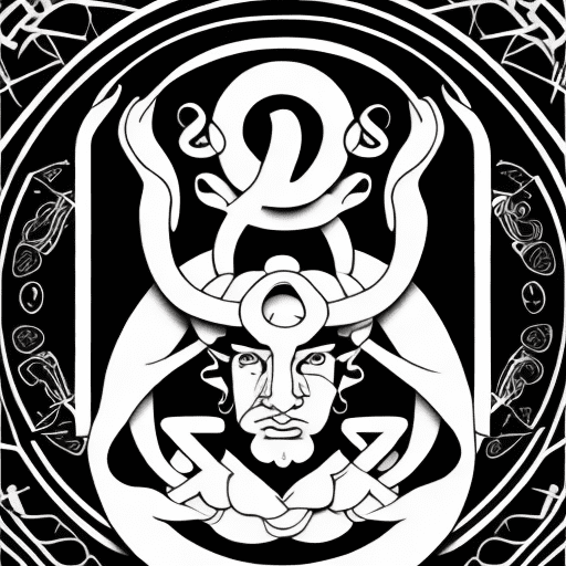Libra zodiac sign simple black and white adobe illustrator