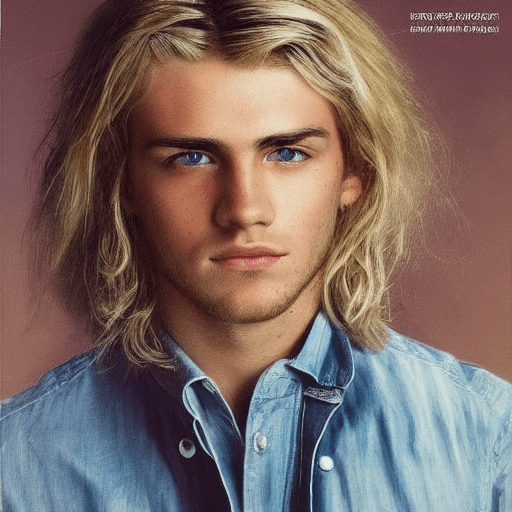 Photography taken by canon eos r5, stunning full body, celtic male, handsome, muscular, 21 years old, smooth olive skin, opal eyes, blonde shaggy hair, standing, detailed face, beautiful eyes and hair, flawless bright skin, human-like eyes, good anatomy, perfect white balance, sun lighting, rim lighting uhd, (art by norman rockwell) , prime photography, smooth crisp line quality, washed out colors, bohemian hairstyle
