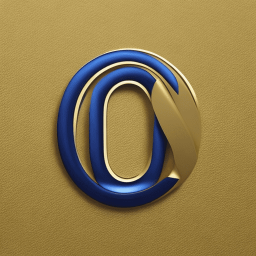 3d logo design featuring indigo text iq_rai on a gold background. Include an oval around the lettering as an additional design element. --v 5